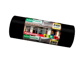 Мешки для мусора 240 л, ароматизированные, черные, в рулоне 10 шт., ПВД 45 мкм, 1300х930 мм, PREMIUM+, 24010830 в Хабаровске Мешки для мусора 240 л, ароматизированные, черные, в рулоне 10 шт., ПВД 45 мкм, 1300х930 мм, PREMIUM+, 24010830 в Хабаровске