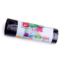 Мешки для мусора 30 л, черные, в рулоне 20 шт., ПНД, 6 мкм, 600х500 мм, Концепция Быта ЭкоДом, 601348 в Хабаровске