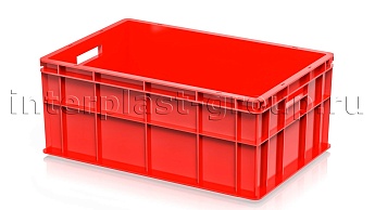 Ящик для молока, мяса, овощей и фруктов сплошной усиленный красный в Хабаровске Ящик для молока, мяса, овощей и фруктов сплошной усиленный красный в Хабаровске