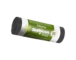 Мешки для мусора 30 л, черные, в рулоне 25 шт., ПНД, 7 мкм, 580х480 мм, SIBIRSKAYA, 101-003 S в Хабаровске