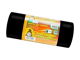 Мешки для мусора 300 л, черные, в рулоне 10 шт., ПВД 70 мкм, 1400х1000 мм, PREMIUM+, 30010160 в Хабаровске Мешки для мусора 300 л, черные, в рулоне 10 шт., ПВД 70 мкм, 1400х1000 мм, PREMIUM+, 30010160 в Хабаровске
