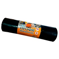 Мешки для мусора 360 л, черные, в рулоне 10 шт., ПВД 65 мкм, 1400х1100 мм, Концепция Быта Профи, 603736 в Хабаровске Мешки для мусора 360 л, черные, в рулоне 10 шт., ПВД 65 мкм, 1400х1100 мм, Концепция Быта Профи, 603736 в Хабаровске