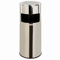 Урна с пепельницей 27 л, нержавеющая сталь, зеркальная, LAIMA PROFESSIONAL в Хабаровске