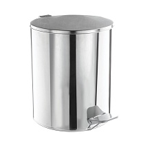 Ведро для мусора с педалью, усиленное, Титан, 15 л, нержавеющая сталь, хром в Хабаровске