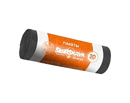 Мешки для мусора 20 л, черные, в рулоне 25 шт., ПНД, 6 мкм, 420х450 мм, SIBIRSKAYA, 101-001 S в Хабаровске