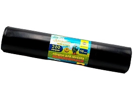 Мешки для мусора 200 л, ароматизированные, черные, в рулоне 10 шт., ПВД, 100 мкм, 1200х800 мм, Добрыня, Dob20010black в Хабаровске Мешки для мусора 200 л, ароматизированные, черные, в рулоне 10 шт., ПВД, 100 мкм, 1200х800 мм, Добрыня, Dob20010black в Хабаровске