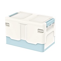 Ящик пластиковый складной белый, дно голубое, 370х240х240 мм в Хабаровске
