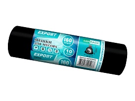 Мешки для мусора 160 л, ароматизированные, черные, в рулоне 10 шт., ПВД, 80 мкм, 1100х930 мм, EXPORT, exp16010142 в Хабаровске Мешки для мусора 160 л, ароматизированные, черные, в рулоне 10 шт., ПВД, 80 мкм, 1100х930 мм, EXPORT, exp16010142 в Хабаровске