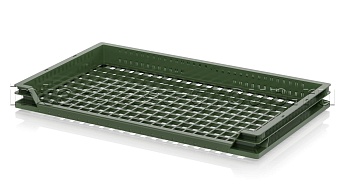 Ящик (лоток) для хлеба, овощей и фруктов трехбортный зеленый в Хабаровске