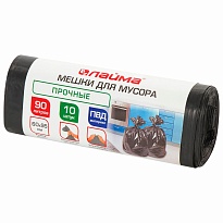 Мешки для мусора 90 л, черные, в рулоне 10 шт., ПВД, 25 мкм, 950х600 мм, LAIMA, 605332 в Хабаровске Мешки для мусора 90 л, черные, в рулоне 10 шт., ПВД, 25 мкм, 950х600 мм, LAIMA, 605332 в Хабаровске