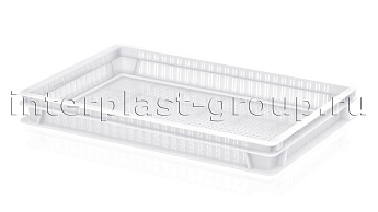 Ящик для полуфабрикатов перфорированный белый в Хабаровске