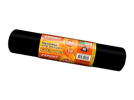 Мешки для мусора 180 л, ароматизированные, черные, в рулоне 10 шт., ПВД, 80 мкм, 1100х930 мм, EXPORT, exp18010142 в Хабаровске