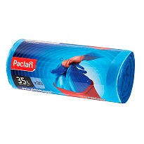 Мешки для мусора 35 л, с ушками, синие, в рулоне 30 шт., ПНД, 10,5 мкм, 640х500 мм, PACLAN Multitop, 600819 в Хабаровске
