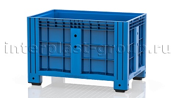 Контейнер iBox сплошной на ножках голубой в Хабаровске