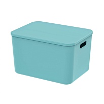 Ящик пластиковый вкладываемый бирюзовый 410х305х245 мм в Хабаровске