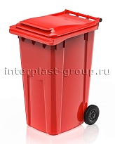 Контейнер для мусора 240 л красный облегченный 240 красный в Хабаровске Контейнер для мусора 240 л красный облегченный 240 красный в Хабаровске