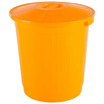 Мусорный бак с крышкой 50 л желтый 50 желтый в Хабаровске Мусорный бак с крышкой 50 л желтый 50 желтый в Хабаровске