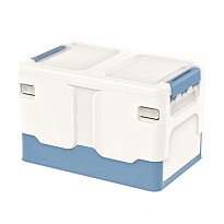 Ящик пластиковый складной белый, дно синее, 370х240х240 мм в Хабаровске Ящик пластиковый складной белый, дно синее, 370х240х240 мм в Хабаровске