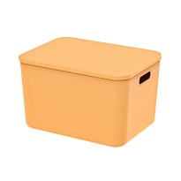 Ящик пластиковый вкладываемый желтый 410х305х245 мм в Хабаровске