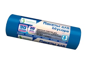 Мешки для мусора 30 л, синие, в рулоне 20 шт., ПНД, 7 мкм, 600х500 мм, MIRPACK Classik, 302041 в Хабаровске Мешки для мусора 30 л, синие, в рулоне 20 шт., ПНД, 7 мкм, 600х500 мм, MIRPACK Classik, 302041 в Хабаровске