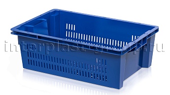 Ящик универсальный для овощей, фруктов и хлеба перфорированный синий в Хабаровске