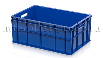 Ящик для молока, мяса, овощей и фруктов сплошной синий в Хабаровске Ящик для молока, мяса, овощей и фруктов сплошной синий в Хабаровске